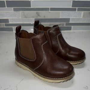 Old Navy Faux-Leather Chelsea Brown Boots for Toddler Boys size 11